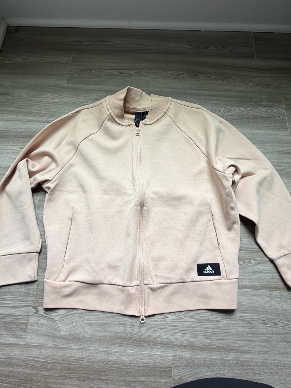 adidas Women’s Pale Rose Full-Zip Bomber Jacket